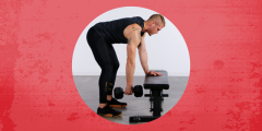 Dumbbell Row Bench Row Position Dumbbell Shoulders